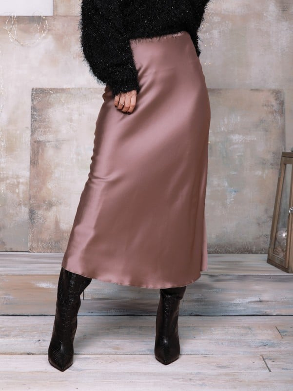 Спідниці ISSA PLUS 12355  XXL темно-бежевий