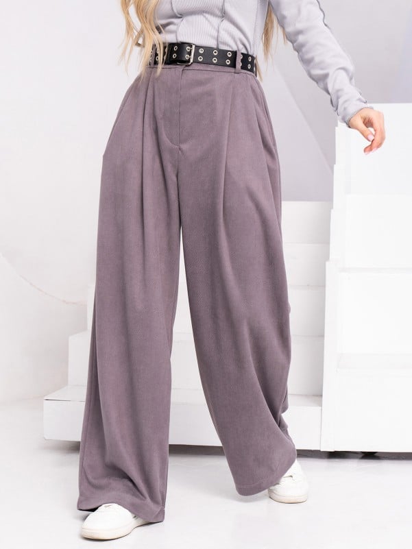 Жіночі брюки ISSA PLUS 13749  XXL сірий