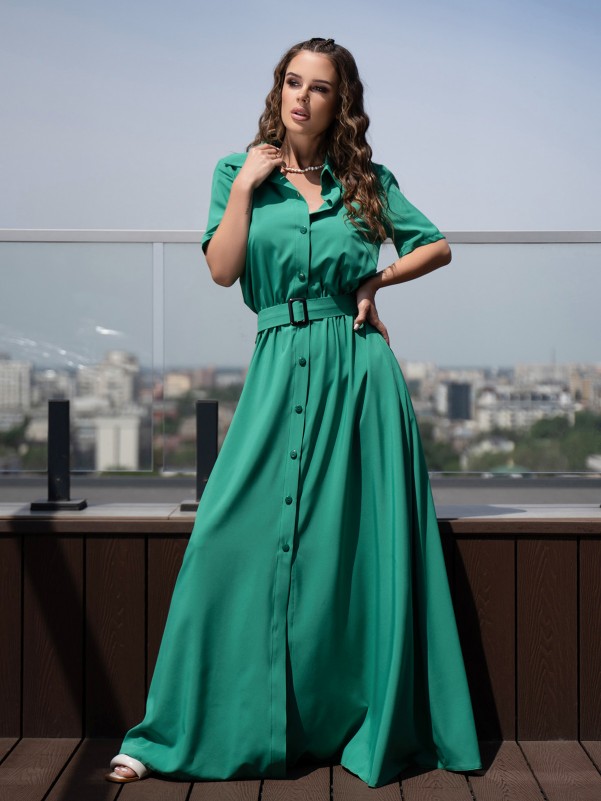 Жіночі сукні ISSA PLUS 14089  XXL зелений