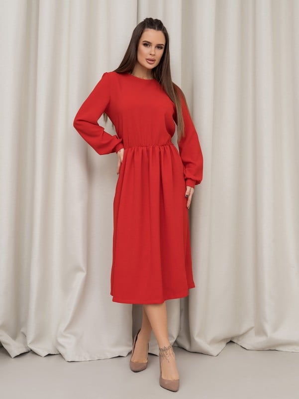 Жіночі сукні ISSA PLUS 14463  XXL червоний