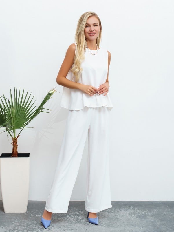 Жіночі костюми ISSA PLUS 13451A  XXL білий