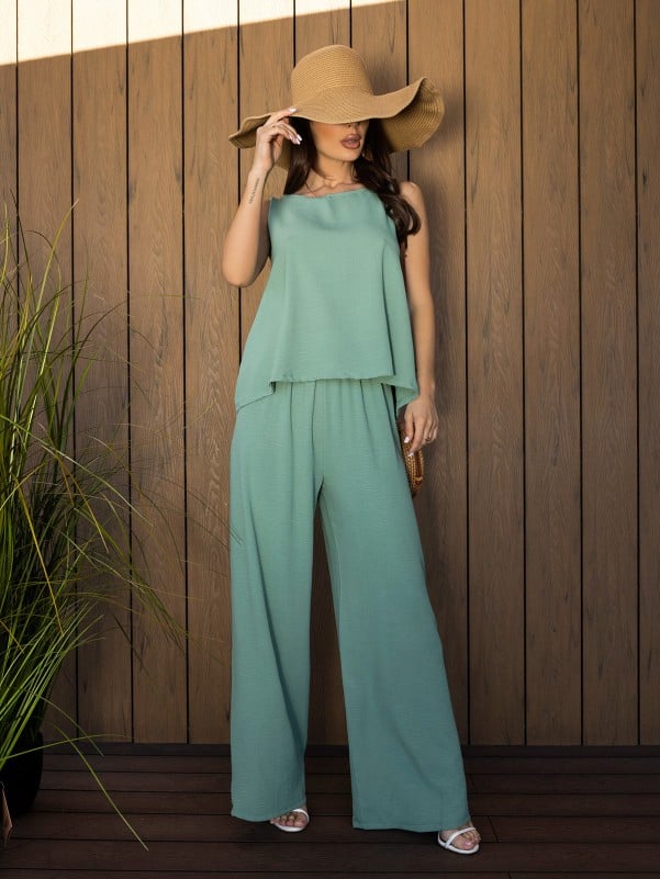Жіночі костюми ISSA PLUS 13451A  XXL оливковий