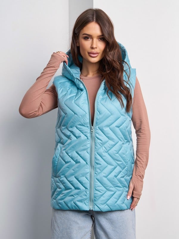 Жилетки ISSA PLUS SA-585  XXL бірюзовий