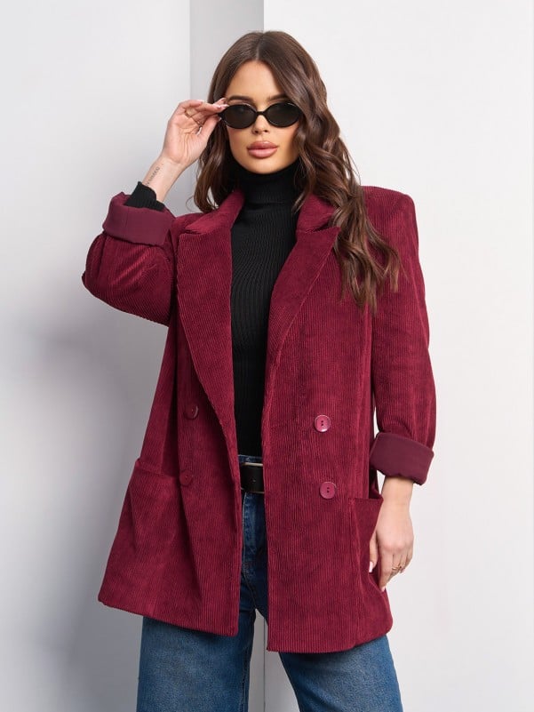 Піджаки ISSA PLUS 15018  XXL бордовий