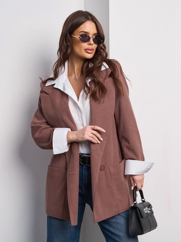 Піджаки ISSA PLUS 15019  XXL коричневий