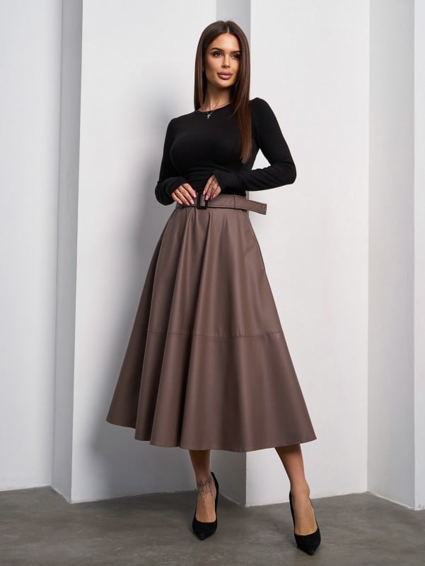 Спідниці ISSA PLUS 14162A  XXL коричневий