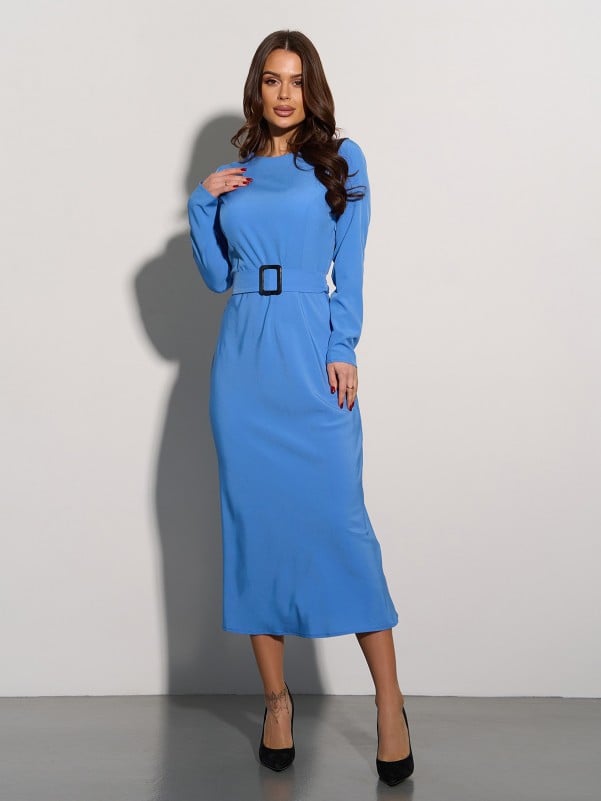 Жіночі сукні ISSA PLUS 15014  XXL блакитний