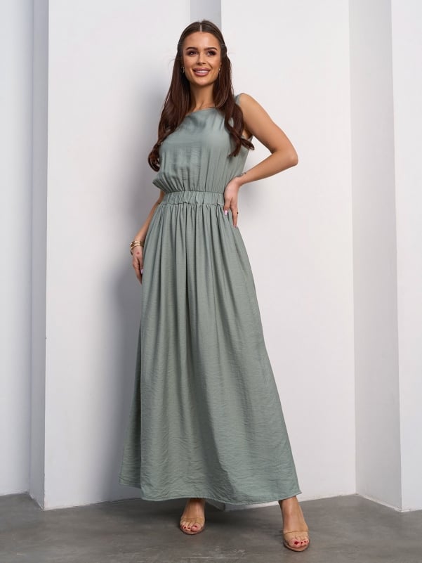 Жіночі сукні ISSA PLUS 14063A  XXL оливковий