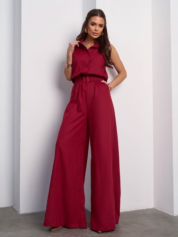 Комбінезони ISSA PLUS 14732A  XL темно-бордовий