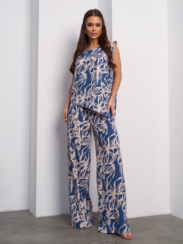Жіночі костюми ISSA PLUS 15114  XXL синій