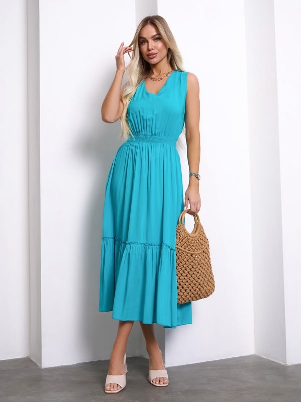 Жіночі сукні ISSA PLUS 15158  XXL бірюзовий