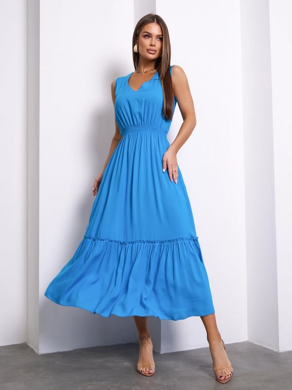 Жіночі сукні ISSA PLUS 15158  XXL блакитний