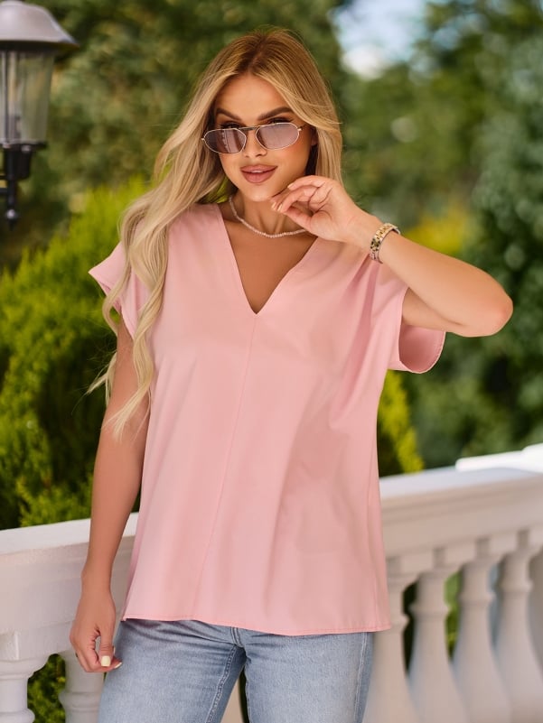 Блузи ISSA PLUS 15220  XXL рожевий