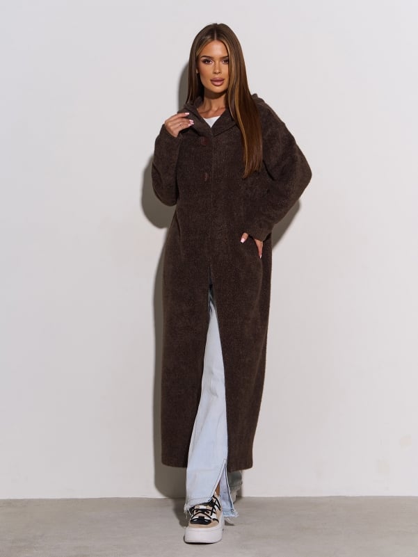 Кардигани ISSA PLUS 15301  XXL темно-коричневий