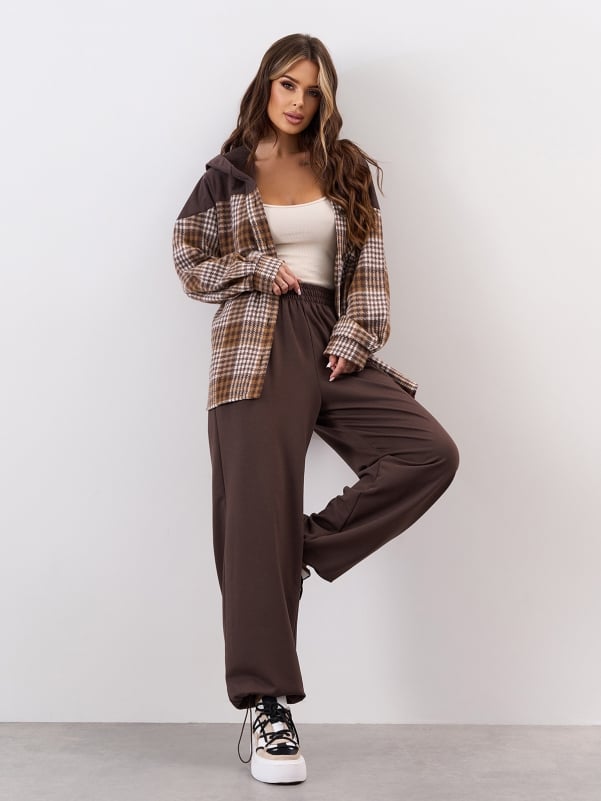 Жіночі спортивні штани ISSA PLUS 15337B  XXL темно-коричневий