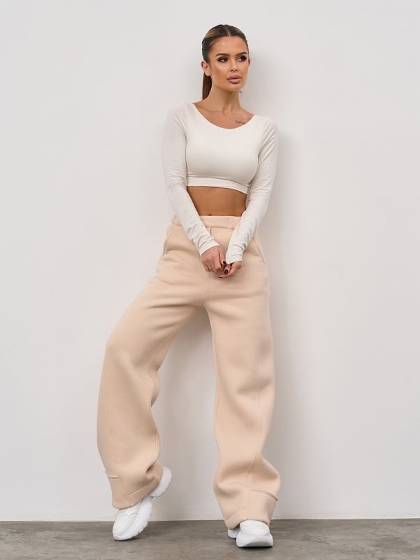 Жіночі спортивні штани ISSA PLUS 15348  XXL бежевий