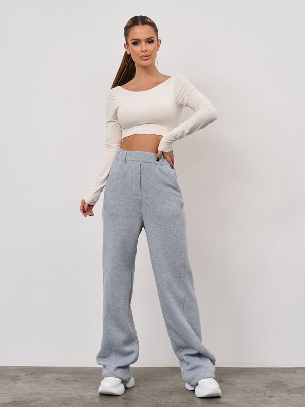 Жіночі спортивні штани ISSA PLUS 15348A  XXL світло-сірий