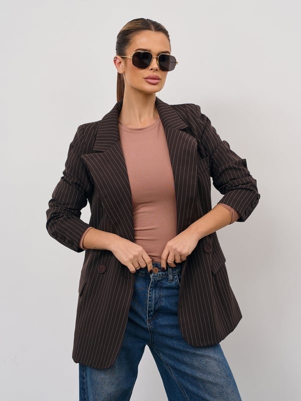 Піджаки ISSA PLUS 15359  XXL темно-коричневий