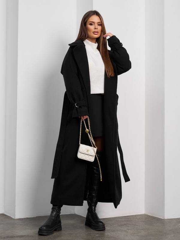 Жіночі пальта ISSA PLUS 15377  XL чорний