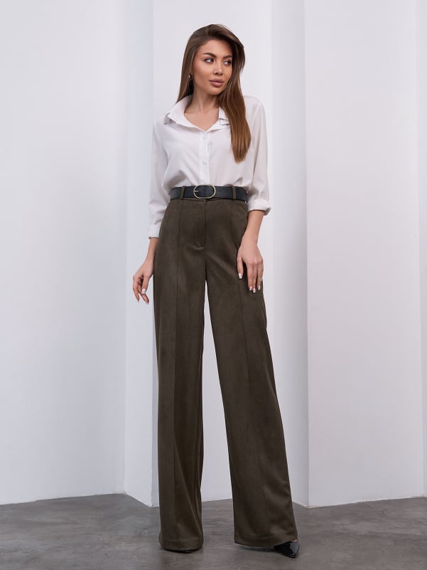 Жіночі брюки ISSA PLUS 15462  XXL хакі