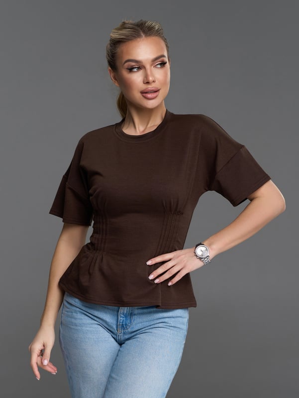 Футболки ISSA PLUS 14010  XXL темно-коричневий