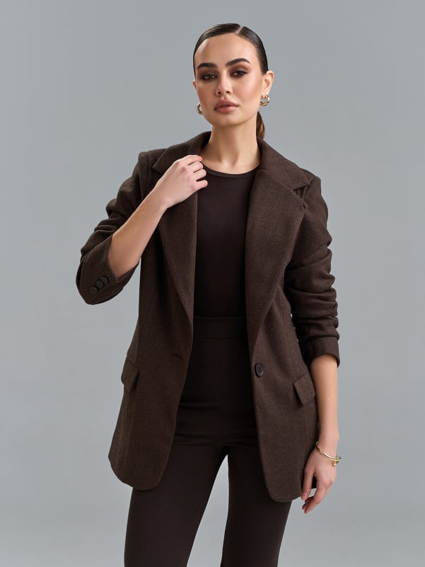 Піджаки ISSA PLUS 15514  L темно-коричневий