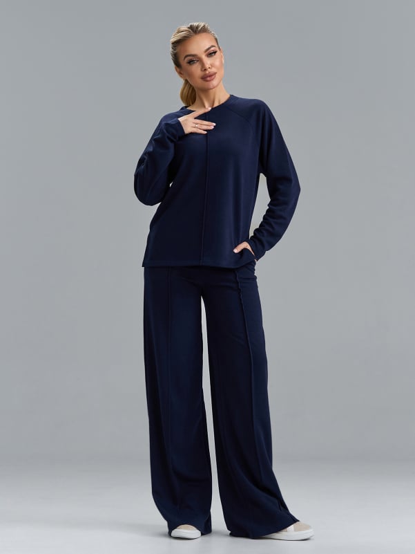 Жіночі костюми ISSA PLUS 15530  XXL темно-синій
