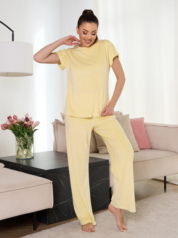 Домашній одяг ISSA PLUS 13667  3XL жовтий