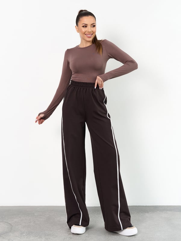 Жіночі спортивні штани ISSA PLUS 14311A  XXL темно-коричневий