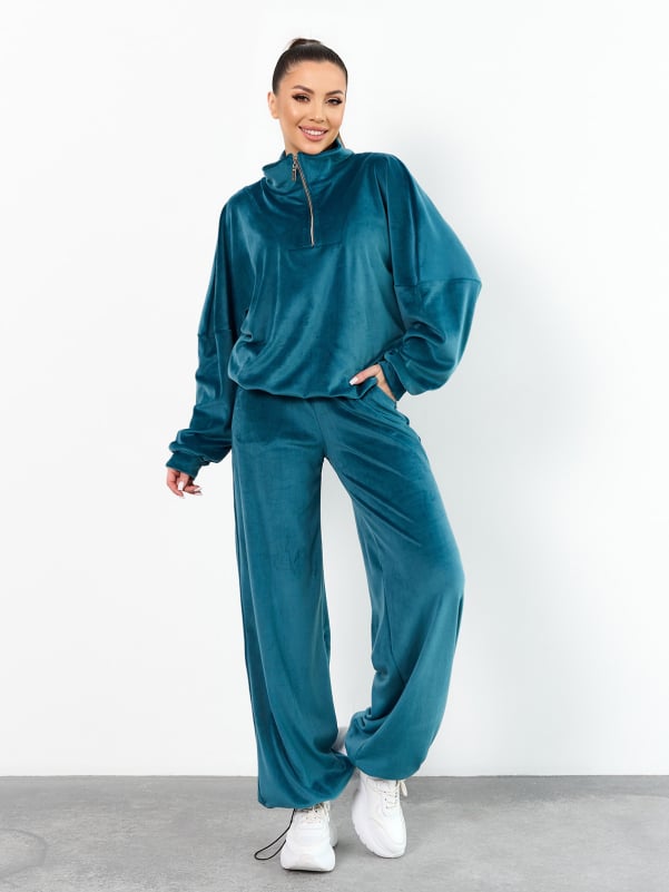Жіночі костюми ISSA PLUS 15537  XXL бірюзовий