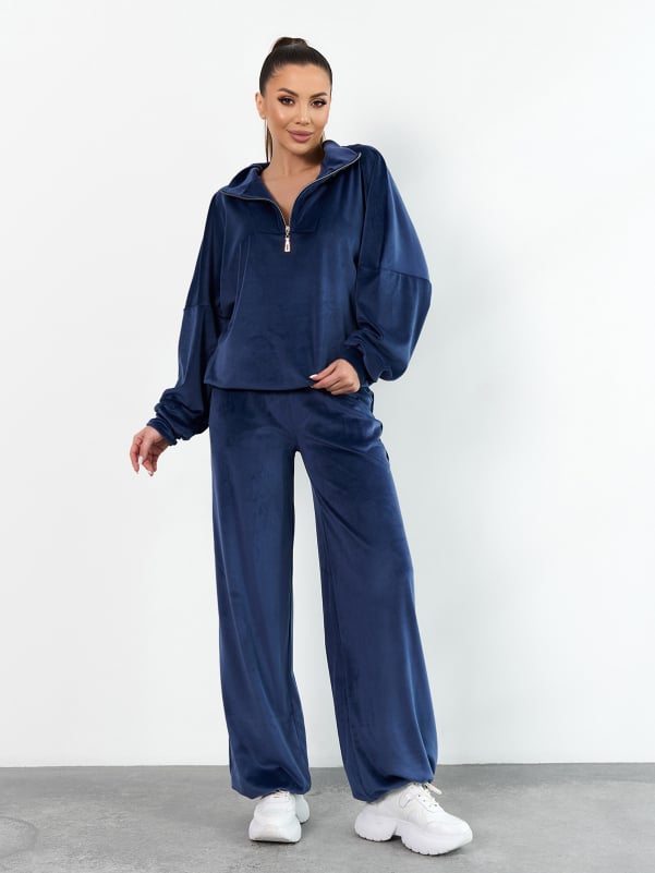 Жіночі костюми ISSA PLUS 15537  XXL синій