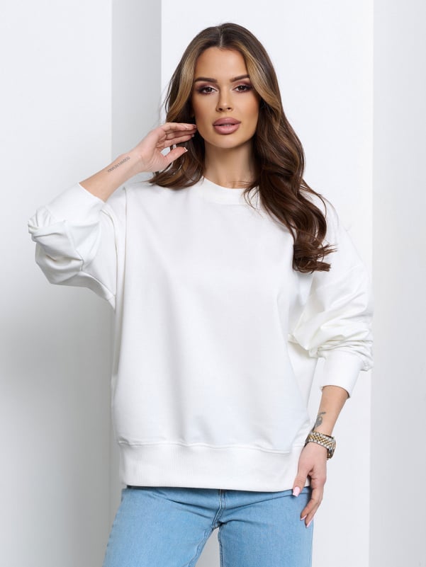 Жіночі толстовки ISSA PLUS 15551  XL молочний
