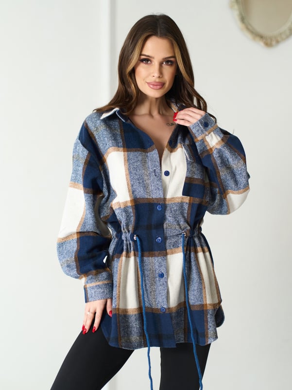Жіночі сорочки ISSA PLUS 15573  XL синій