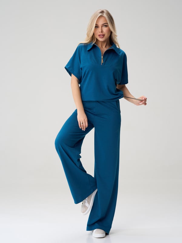 Жіночі костюми ISSA PLUS 15585  XXL бірюзовий