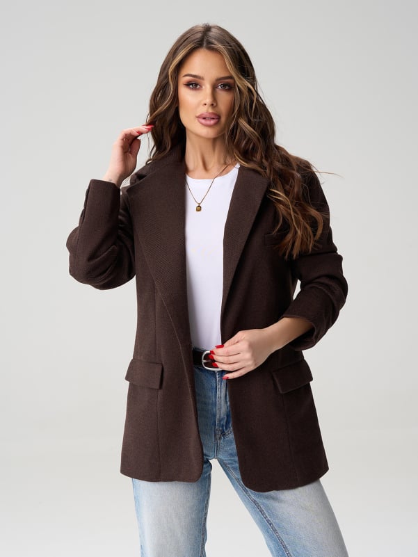 Піджаки ISSA PLUS 15578  XXL темно-коричневий