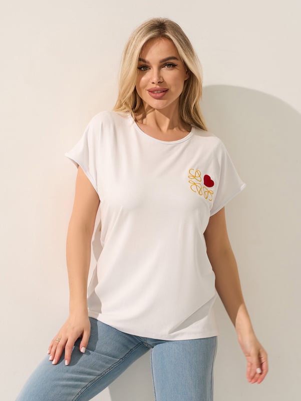 Футболки ISSA PLUS 15594  S білий