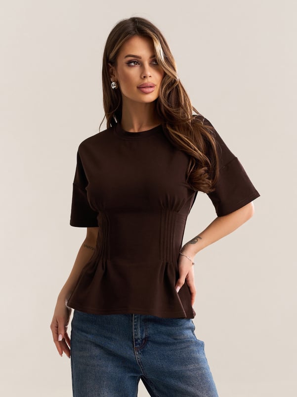 Футболки ISSA PLUS 15623  XXL темно-коричневий