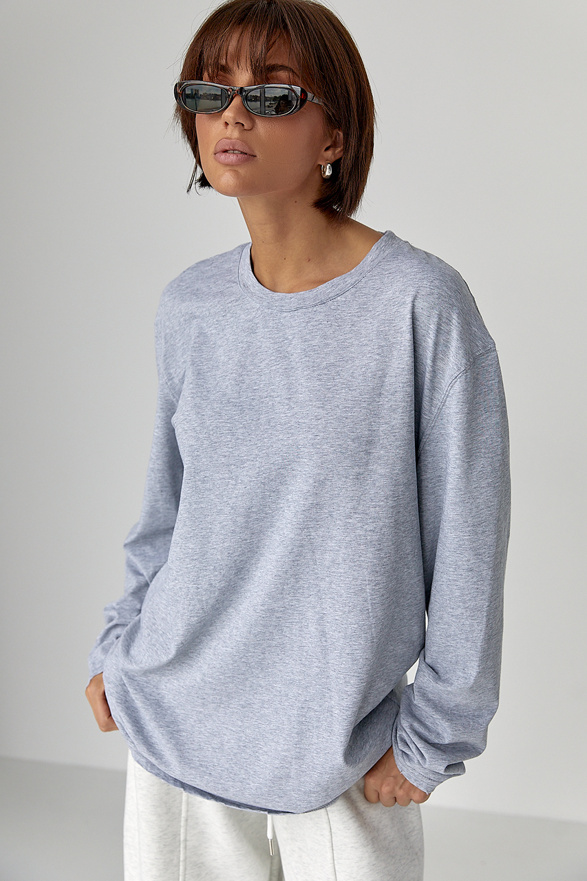 Однотонний базовий лонг oversize - сірий колір, ONE SIZE 1