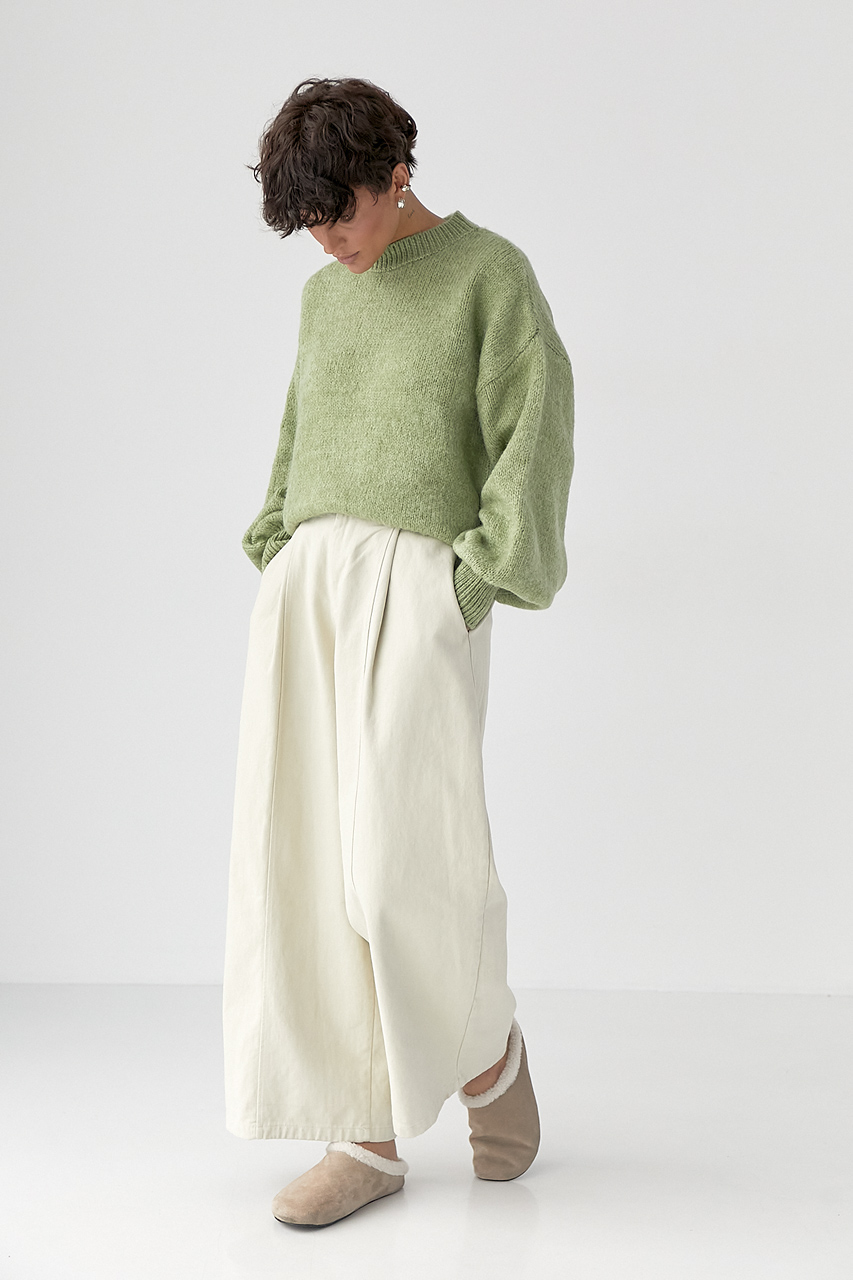 В'язана кофта з рукавами-ліхтариками - зелений колір, ONE SIZE 3