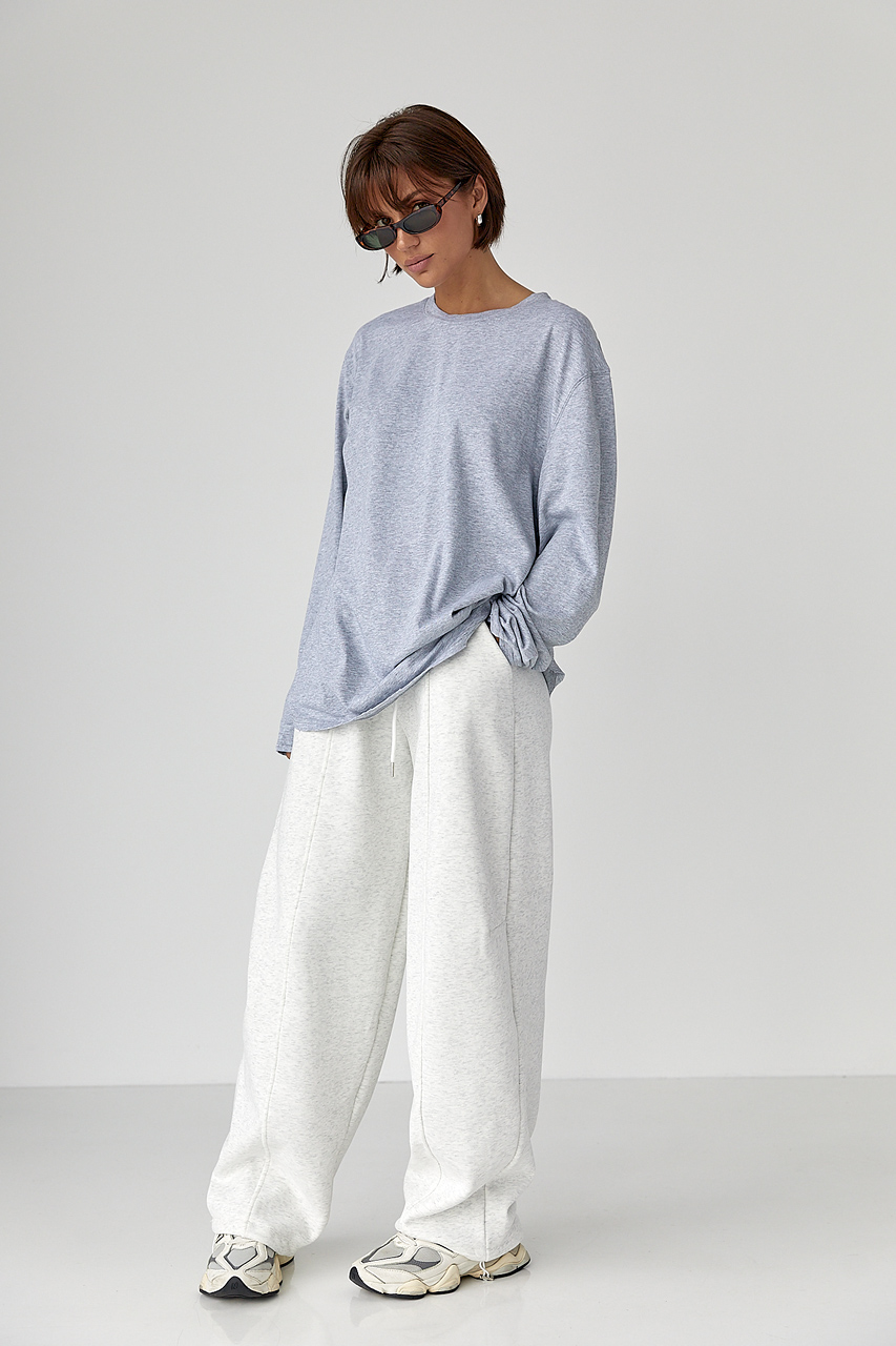 Однотонний базовий лонг oversize - сірий колір, ONE SIZE 3