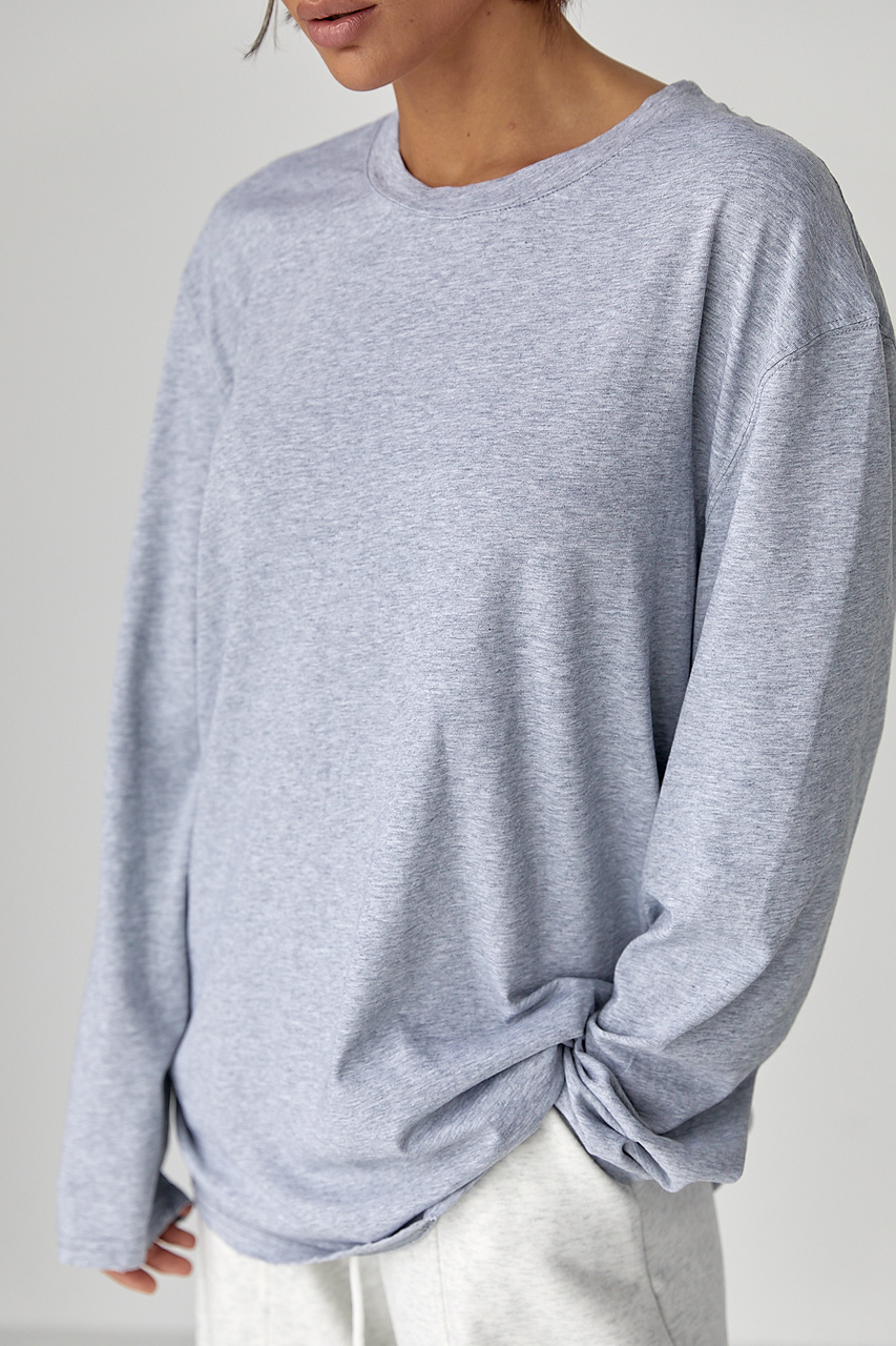 Однотонний базовий лонг oversize - сірий колір, ONE SIZE 2