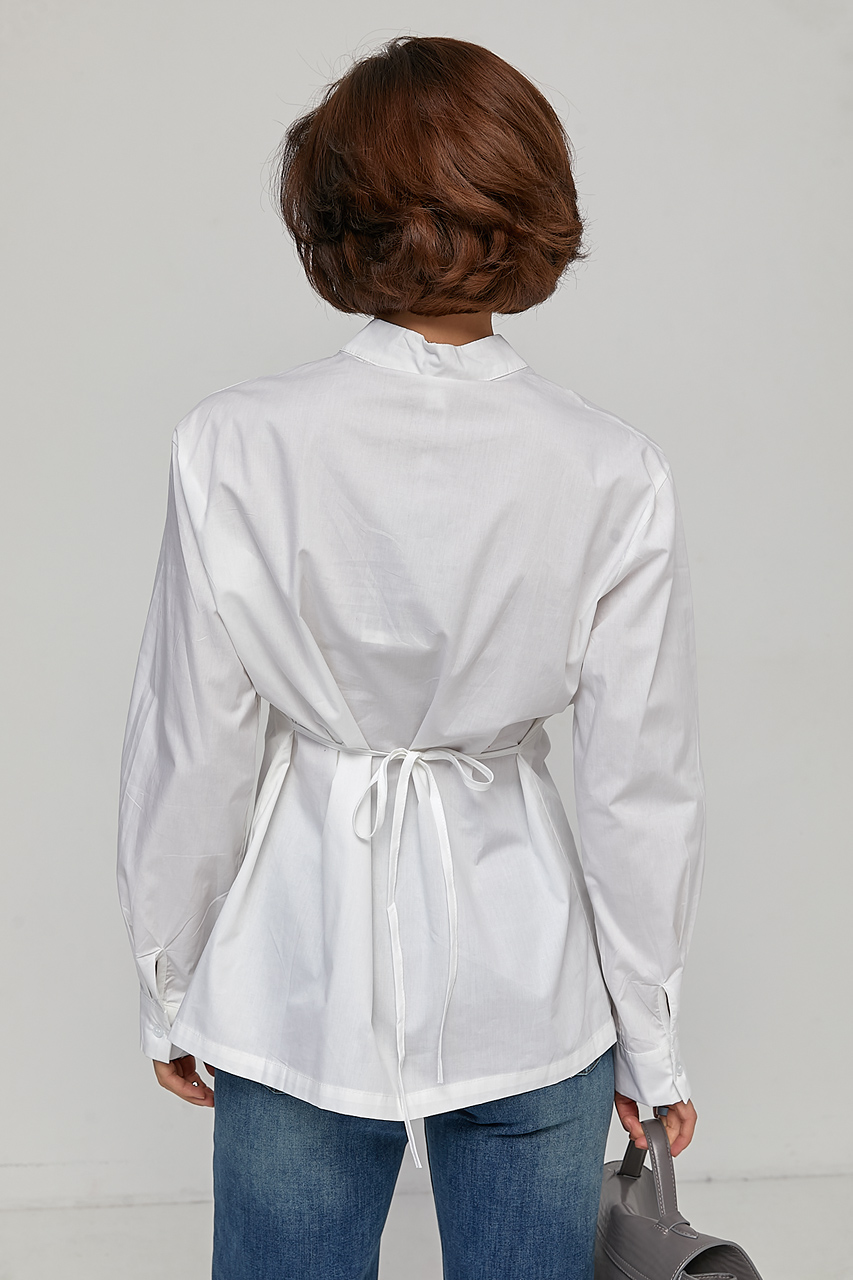Класична сорочка з коміром-стійкою - білий колір, ONE SIZE 1