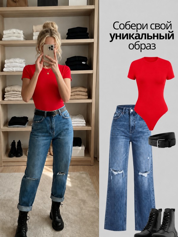 Боді (червоний 42-46) (537)
