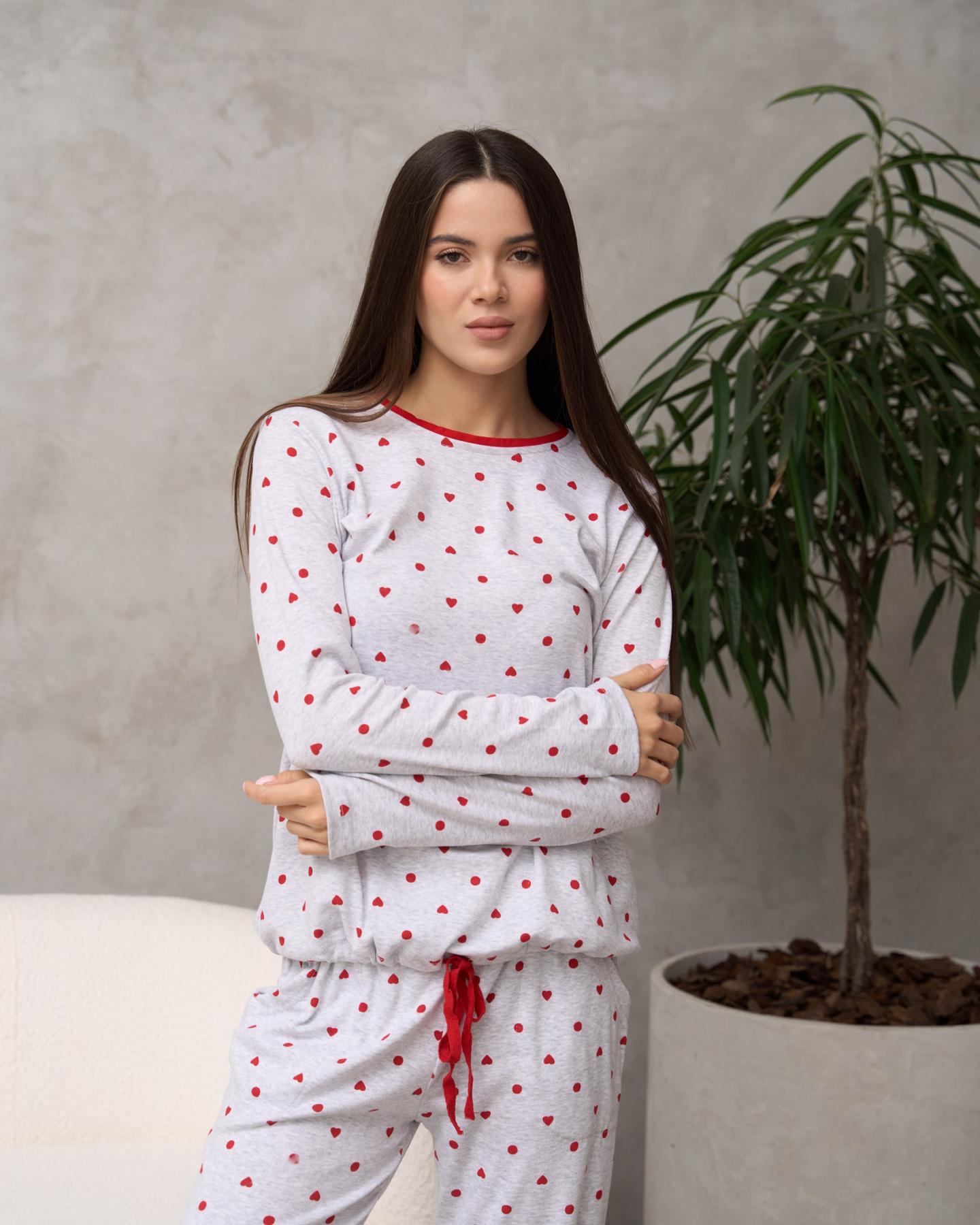 Жіноча трикотажна піжама Love