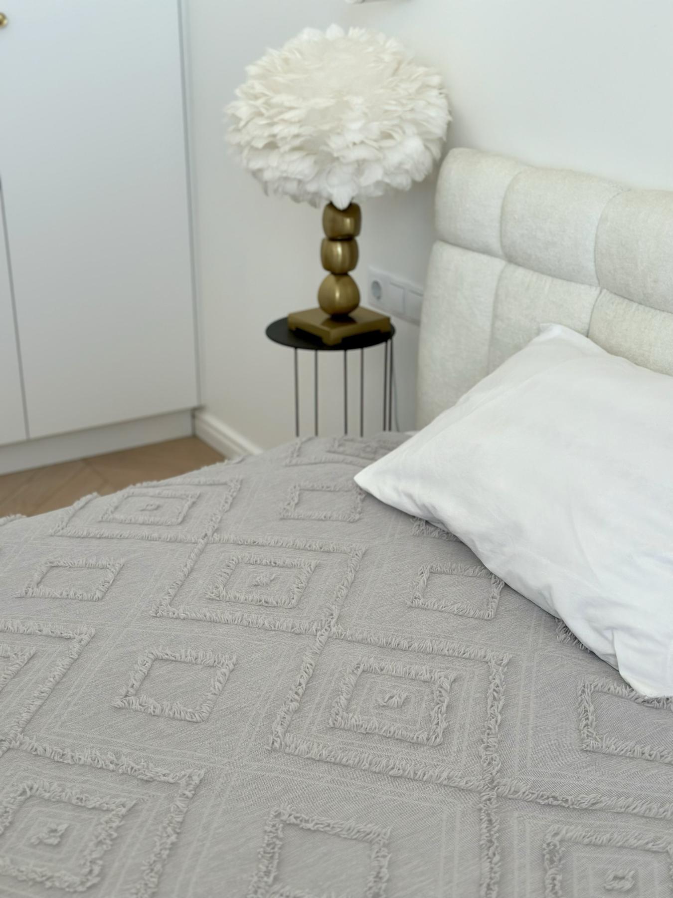 Покривало «Diamond Nordic» 200x220 см, світло-сірий 3